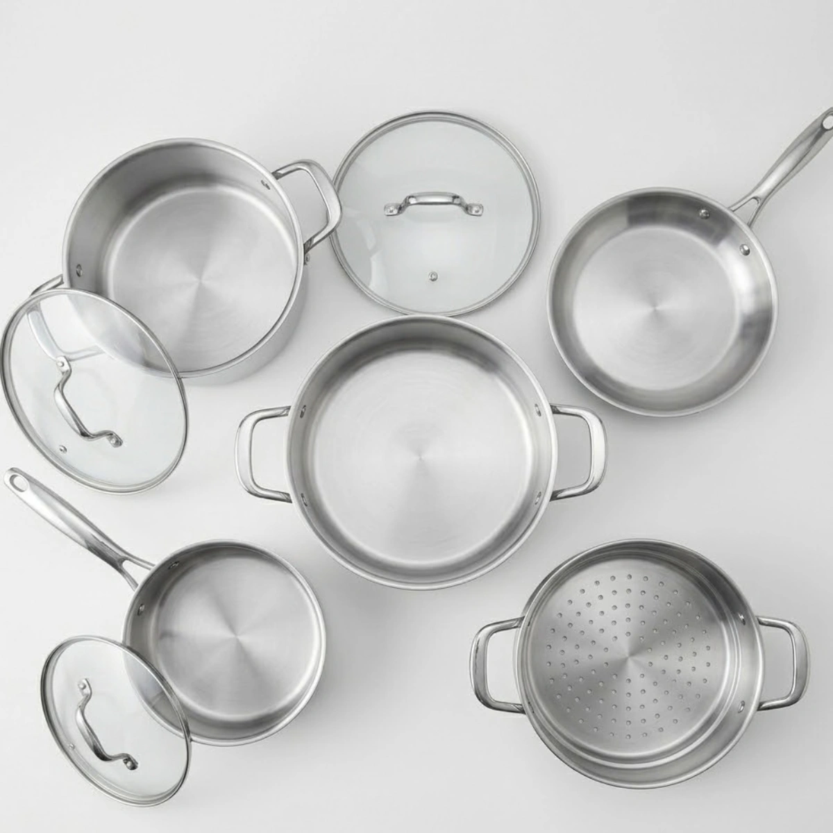 Home stainless steel cookware set (5 pieces)